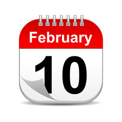 February 10 on calendar icon 