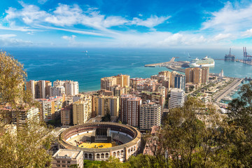 Panoramic view of Malaga