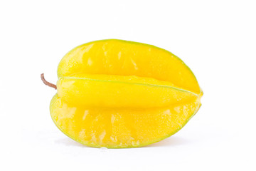  star fruit carambola or star apple ( starfruit ) on white background healthy star fruit food isolated
