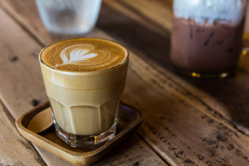 Cappuccino or latte coffee.