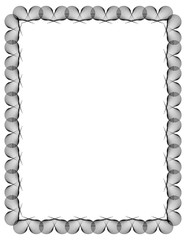 Black and white guilloche vertical frame.  Vector clip art.