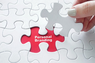 Fototapeta premium Personal Branding on jigsaw puzzle