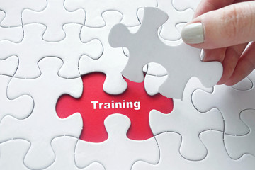 Fototapeta premium Training on jigsaw puzzle