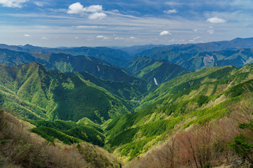 Fototapeta na wymiar japanese landscape - odaigahara - kamikitayama - nara