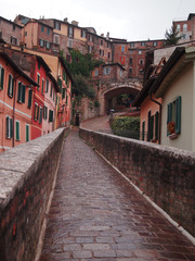 Fototapeta na wymiar Street in Italy - city of Perugia