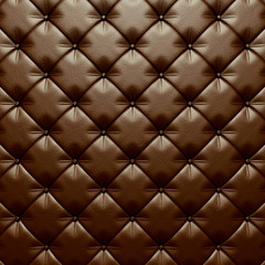 Classic brown leather button upholstery background