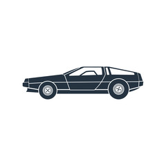 Fototapeta na wymiar future car side icon on white background