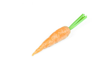 fresh carrots, baby carrot isolated on white background.