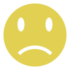 Smiley icon - Flat design, glyph style icon - Yellow