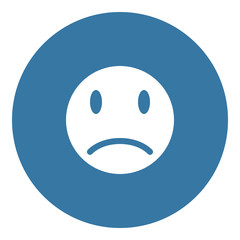 Smiley icon - Flat design, glyph style icon - Filled circle black