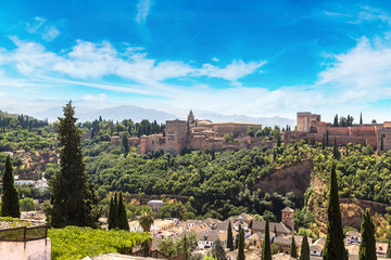 Arabic fortress of Alhambra in Granada
