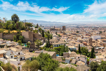 Fototapeta na wymiar Panoramic view of Granada