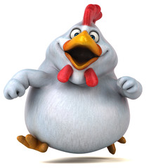 Fun chicken - 3D Illustration