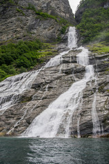 Waterfall view in Norway summer trip