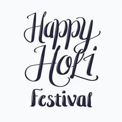Holi Celebration Festival Lettering
