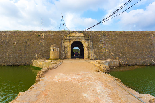 Jaffna Fort Entrance Door Bridge Over Moat H