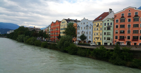 Innsbruck River and View on the Street