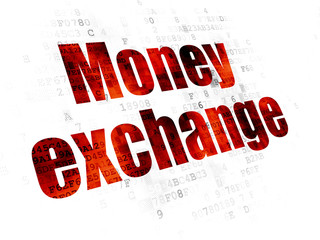 Money concept: Money Exchange on Digital background