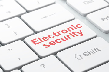 Security concept: Electronic Security on computer keyboard background