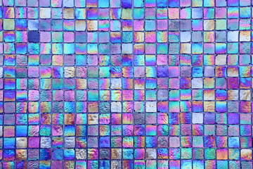 Fototapeta premium Abstract square seamless texture - iridescent tiles