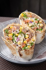 Burritos on the plate