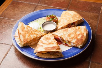 Quesadilla on plate