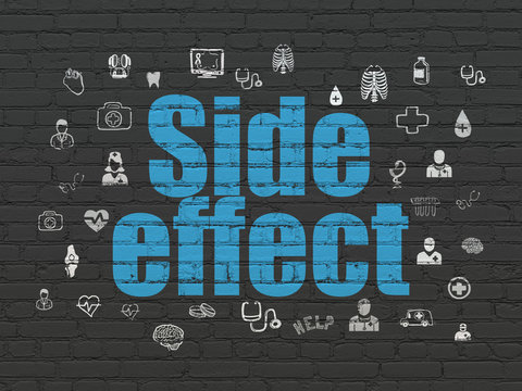 Healthcare concept: Side Effect on wall background