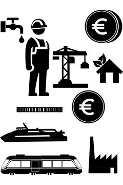 &ccedil;eşitli pictogramlar