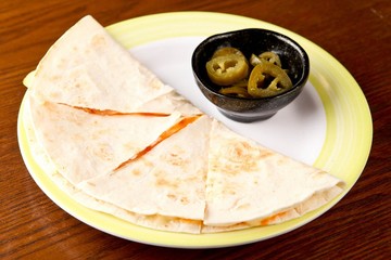 Quesadilla  on table