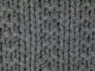 Grey sweater texture close up background 
