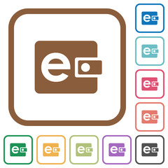 Electronic wallet simple icons