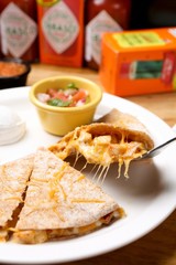Quesadilla  on table