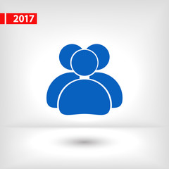 people icon, vector illustration. Flat design style