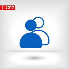 people icon, vector illustration. Flat design style