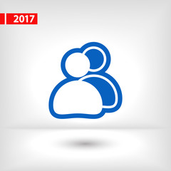 people icon, vector illustration. Flat design style