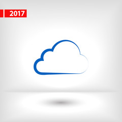  cloud icon, vector illustration. Flat design style