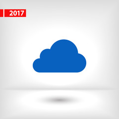  cloud icon, vector illustration. Flat design style