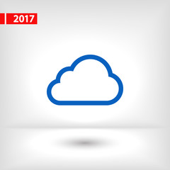  cloud icon, vector illustration. Flat design style