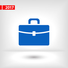 Briefcase icon, vector illustration. Flat design style