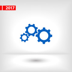 gears icon, vector illustration. Flat design style 