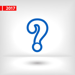 Question mark sign icon, vector illustration. Flat design style 