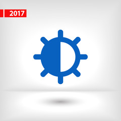 brightness and contrast  icon, vector illustration. Flat design style