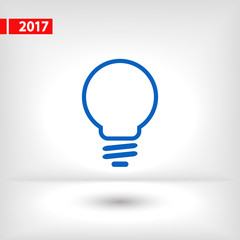 Light bulb  icon, vector illustration. Flat design style