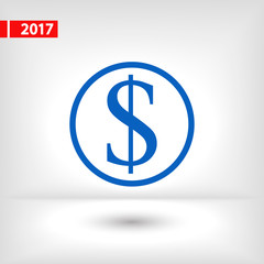 Money icon, vector illustration. Flat design style