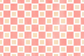 Watercolor square pattern.