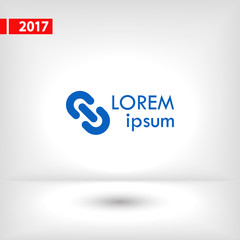 chain link icon, vector illustration. Flat design style