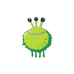 vector funny cartoon monster