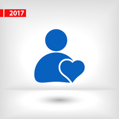 Business man icon, vector illustration. Flat design style