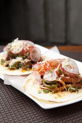 taco on table