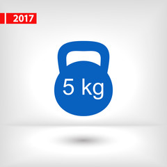 dumb bells icon, vector illustration. Flat design style